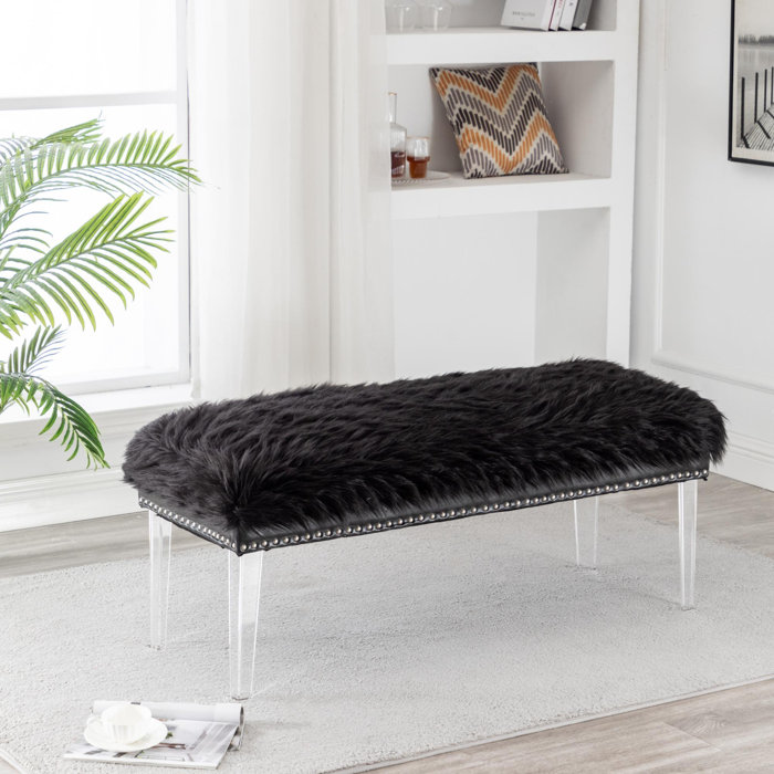 Mercer41 Faux Fur Bench Wayfair